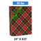 Plaid Christmas Wrapping Paper Red / Gold Holographic Plaid 24 '' × 833 '